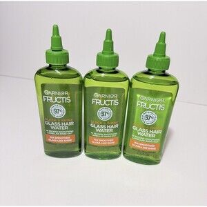 Lot of 3 Garnier Fructis Sleek & Shine Glass Hair Water 10 Second Rinse Out